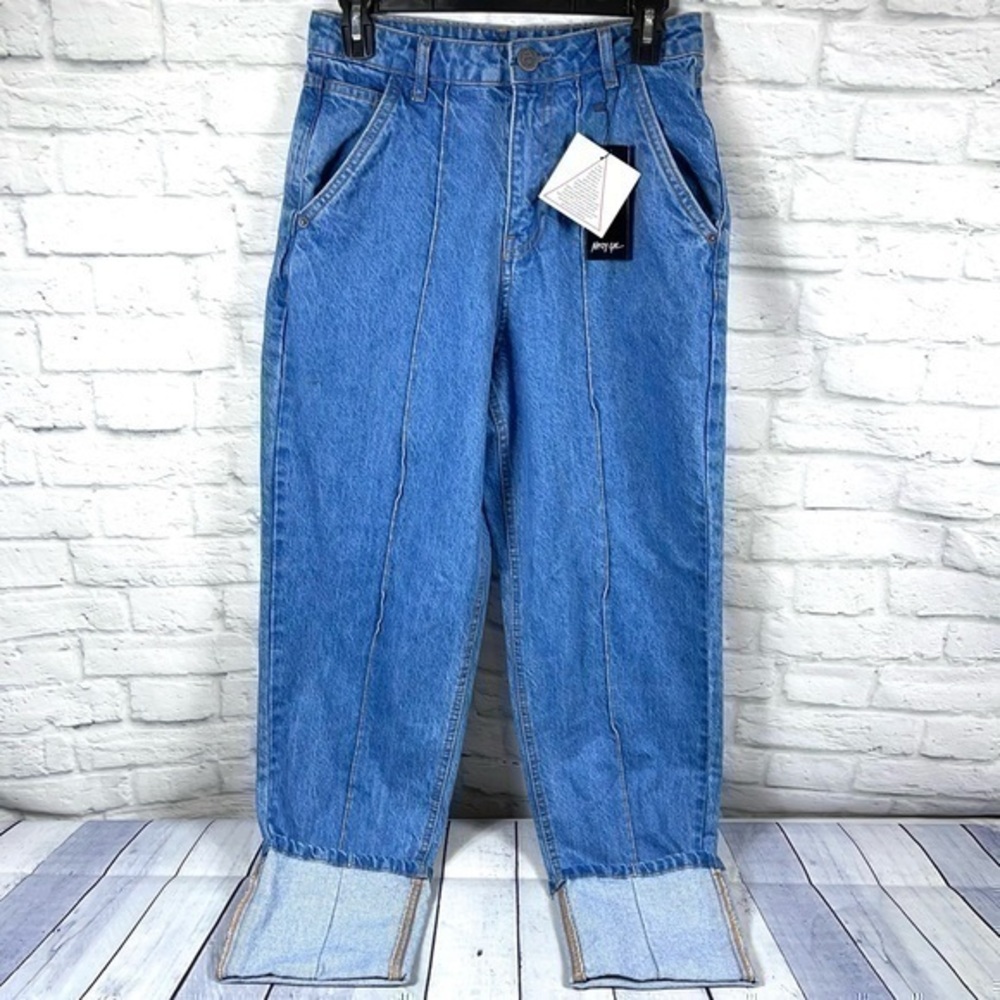 Seam front turn up jeans new with tags